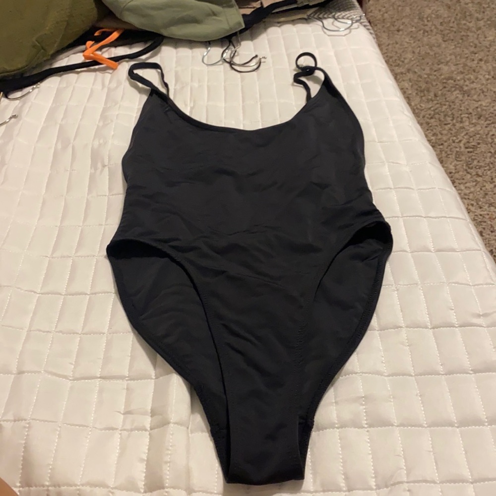 One piece black swimsuit